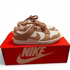 Nike Dunk Low in Rose Whisper and White Leather